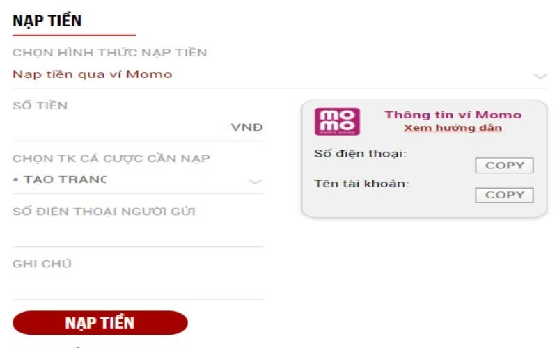 Nạp tiền Mibet – Hướng dẫn nạp cực chuẩn xác từ nhà cái 4 nap tien mibet nhan tai khoan